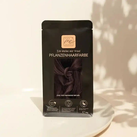 Profi-Pflanzenhaarfarbe SET kühles dunkles Mahagony-Braun "cool deep mahagony brown"
