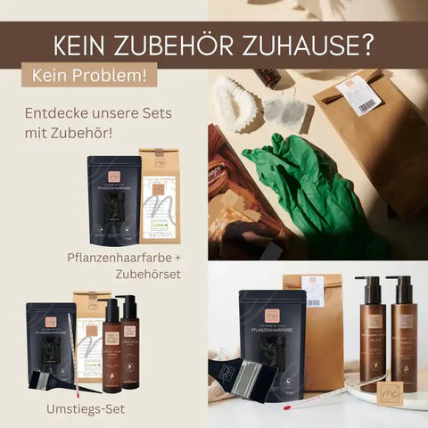 Profi-Pflanzenhaarfarbe SET kühles dunkles Schwarz "cool deep black"