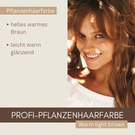 Profi-Pflanzenhaarfarbe SET warmes Hell-Braun "warm light brown"