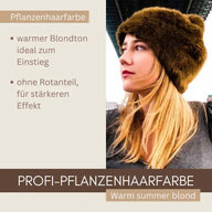 Profi-Pflanzenhaarfarbe SET warmes Sommer-Blond "warm summer blond" - ohne Rotanteil