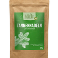 Vitanur Bio Tannennadeln Geschnitten 200g Beutel, grüne Verpackung mit Tannenzweig-Illustration