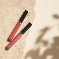 Brillant à Lèvres Bio Rose Scintillant + Nude Scintillant – Nourrissant, Couvrant + Non Testé sur les Animaux | Cosmétique Naturelle