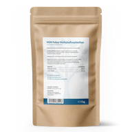 VITALOVE MSM Pulver 1 kg – Rückseite mit Produktinformationen