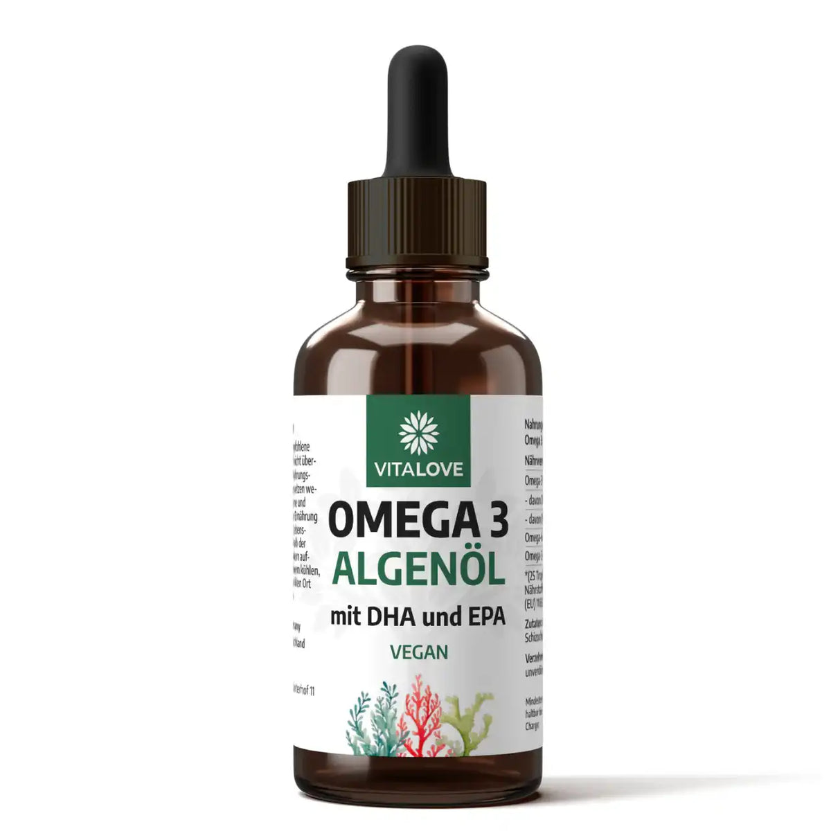 VITALOVE Omega 3 Algenöl Tropfen vegan