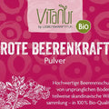 Vitanur Bio Rote Beerenkraft Pulver Etikett, Nährwerte, Zutaten, vegan, glutenfrei, 170g
