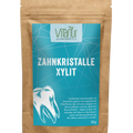 Vitanur Zahnkristalle Xylit Beutel, 152g, braune Verpackung mit Zahnmotiv und blauem Etikett