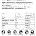 Rückseite der Vitanur Zahnkristalle Xylit Kinder, Zutaten, Nährwerte, Symbole, Barcode.