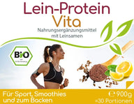 Bio Lein-Protein (natürlicher Proteinshake) - 30 Portionen - 900g - VITALOVE - Naturprodukte