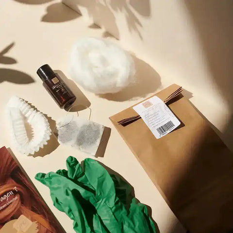 Tintura per capelli professionale SET "biondo Sahara scuro caldo"